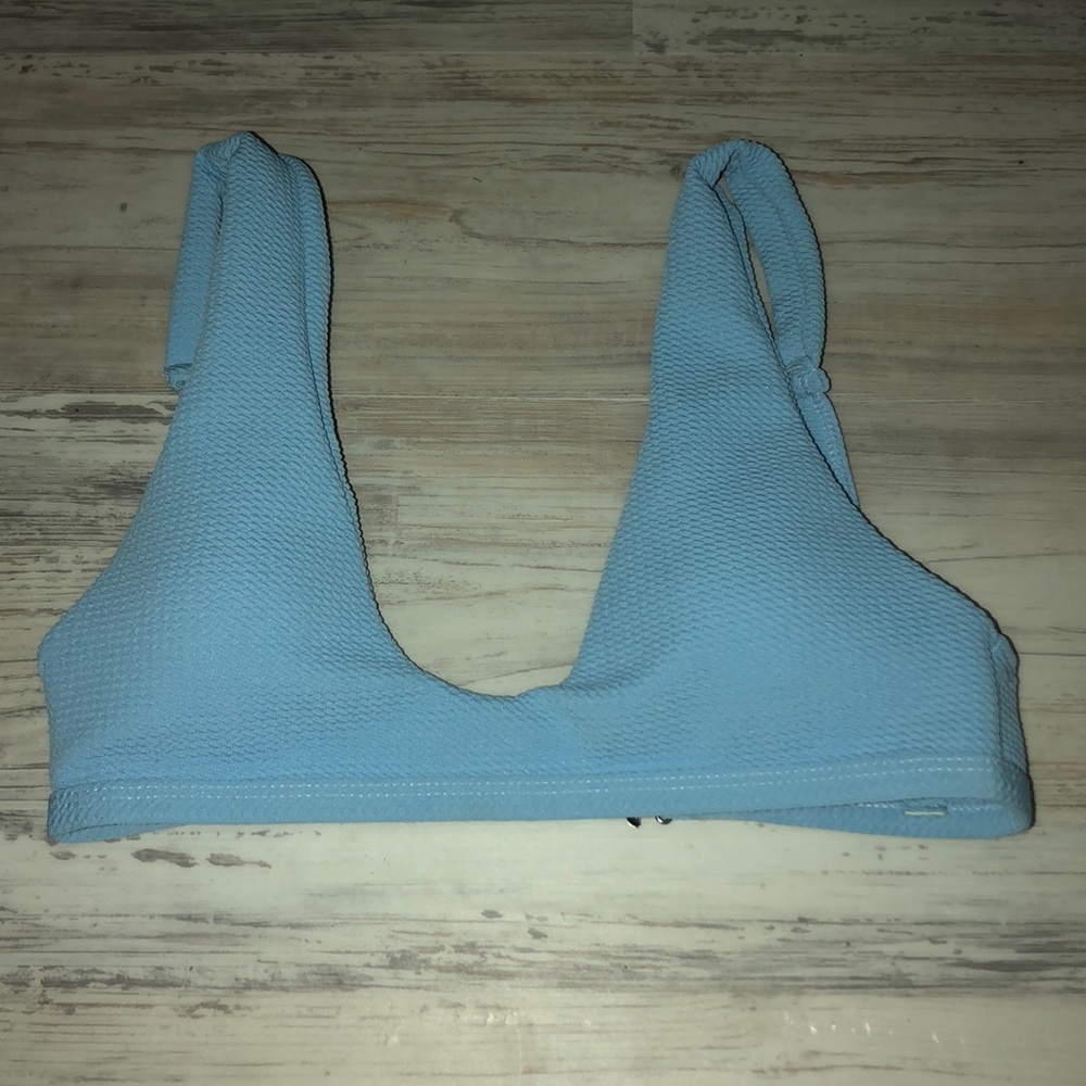 blue bikini top